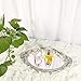 Yamfurga Oval Decorative Mirror Tray, French Style, Makeup Organizer, Jewelry Organizer, Serving Tray, 9.8
