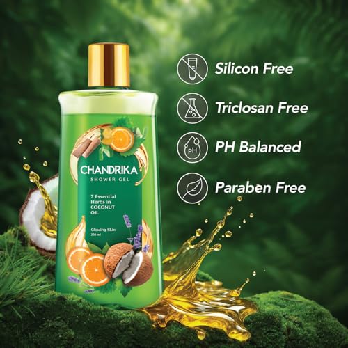 Image of Chandrika Shower Gel 7 Essential herbs and coconut oil 250ml