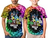 Adult/Kid Games Gorilla T-Shirt Monke Merch Short Sleeve for Boys Girls Men Women A-KXS(6-8Y)