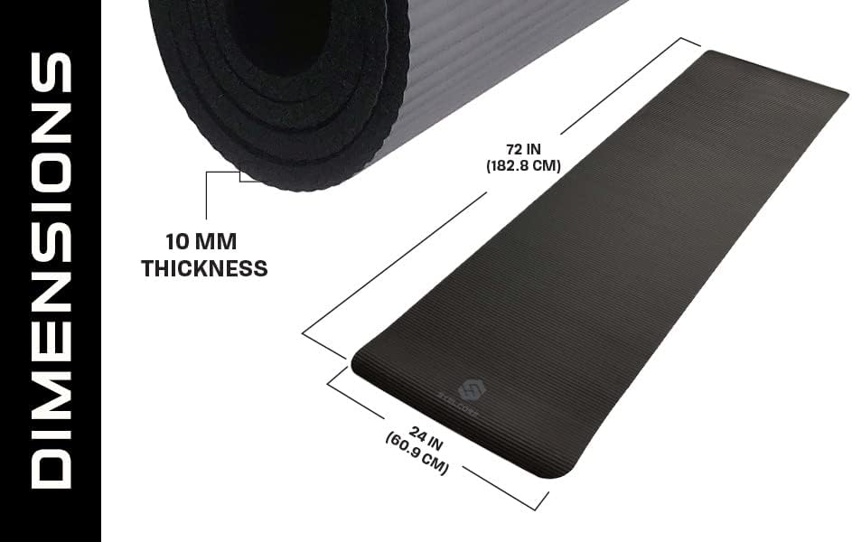 Miniatura 3 de Skelcore Esterilla de ejercicio extra larga de 38 pulgadas  Alfombrillas multiusos extra gruesas antideslizantes para yoga y fitness para ejercicio