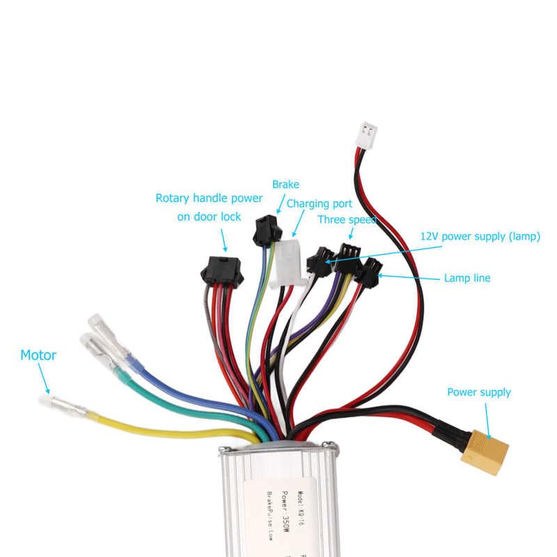 Centralita Patinete Electrico Controlador sin escobillas for Bicicleta eléctrica, Pieza de reparación del Controlador de batería de Patinete eléctrico, 36V, 350W Controlador EléCtrica Scooter