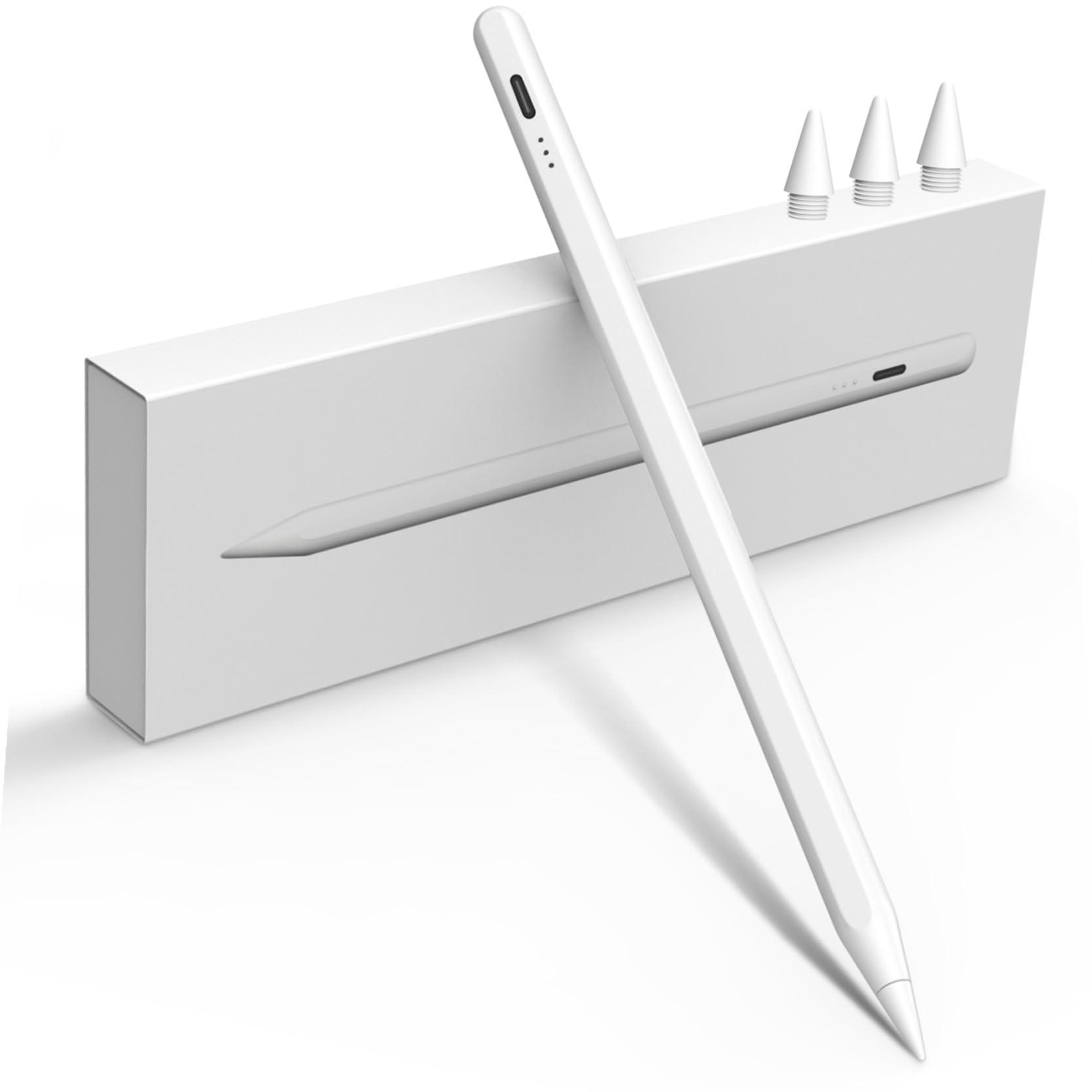 Stylus Pens for iPad,Palm Rejection,10mins Fast Charging,StylusLink ActiveTouch Screen Styluses Compatible W/iPad 6/7/8/9/10th,iPad Pro12.9/11",iPad Mini 5/6th,iPad Air 3rd/4th/5-(1Stylus/3Nibs)