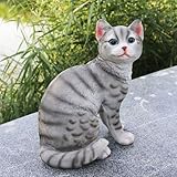 庭 置物 大型 ガーデニング雑貨 F 屋外 猫 動物 ガーデンオーナメント アウトドア 部屋 デコレーション プレゼント ギフト 庭の装飾 芝生飾り 可愛い ナチュラル ガーデンオブジェ 動物の置物 玄関 様式4 階段 出窓 ベランダ KUZQIM
