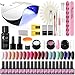 COSCELIA 20 PC Kit de Vernis Semi Permanent Gel Machine à 36W Lampe U V/LED Kit de Ongle Gel U V Complet Top et Base Coat Gel Vernis à Ongle Gel Kit de Outils Complet Pour Nail Art