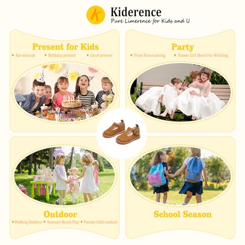 Image of Kiderence Toddler Girl Mary Jane School Uniform Dress Shoes Oxford Flats