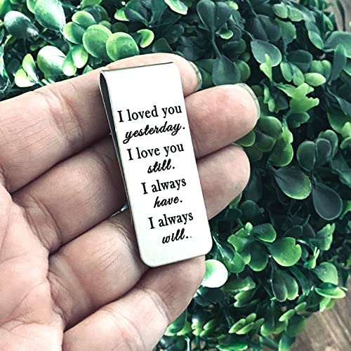 I Love You Silver Stainless Steel Money Clip for Husband Boyfriend Spouse3