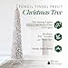 Home Heritage 7ft Slim Silver Tinsel Christmas Tree — Pre-Lit with 150 Warm White LED Lights and 457 Branch Tips — Indoor Holiday Decor