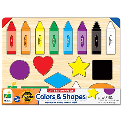 The Learning Journey Lift & Learn Puzzle - Colors & Shapes - Preschool Toys & Gifts for Boys & Girls Ages 3 and Up - Award Winning Toy