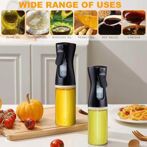 Image of GO STORE Oil Sprayer For Cooking, 200 Ml, Glass Body, Refillable Cooking Oil Spray Bottle Spritzer, Widely Used For Salad Making, Baking, Frying, Bbq