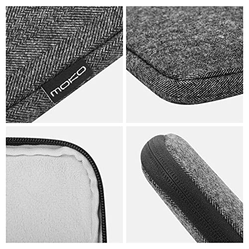 Image of MoKo 9-11 Inch Tablet Sleeve Bag | Fits iPad Air 5 10.9-inch, iPad Pro 11 M2, iPad 10th 10.9, iPad 9 /8 /7th 10.2 and Tab S8 /S9 11-inch, Black & Gray