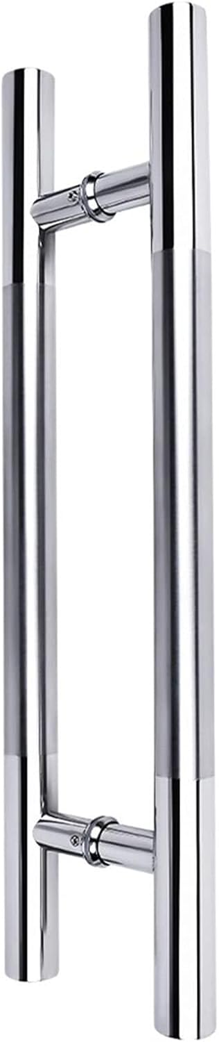 Gate Hardware Stainless Steel Round Tube Office Glass Door Push-Pull Handle/Home Sliding Wooden Door Barn 7 Sizes (Size : 80x50cm)