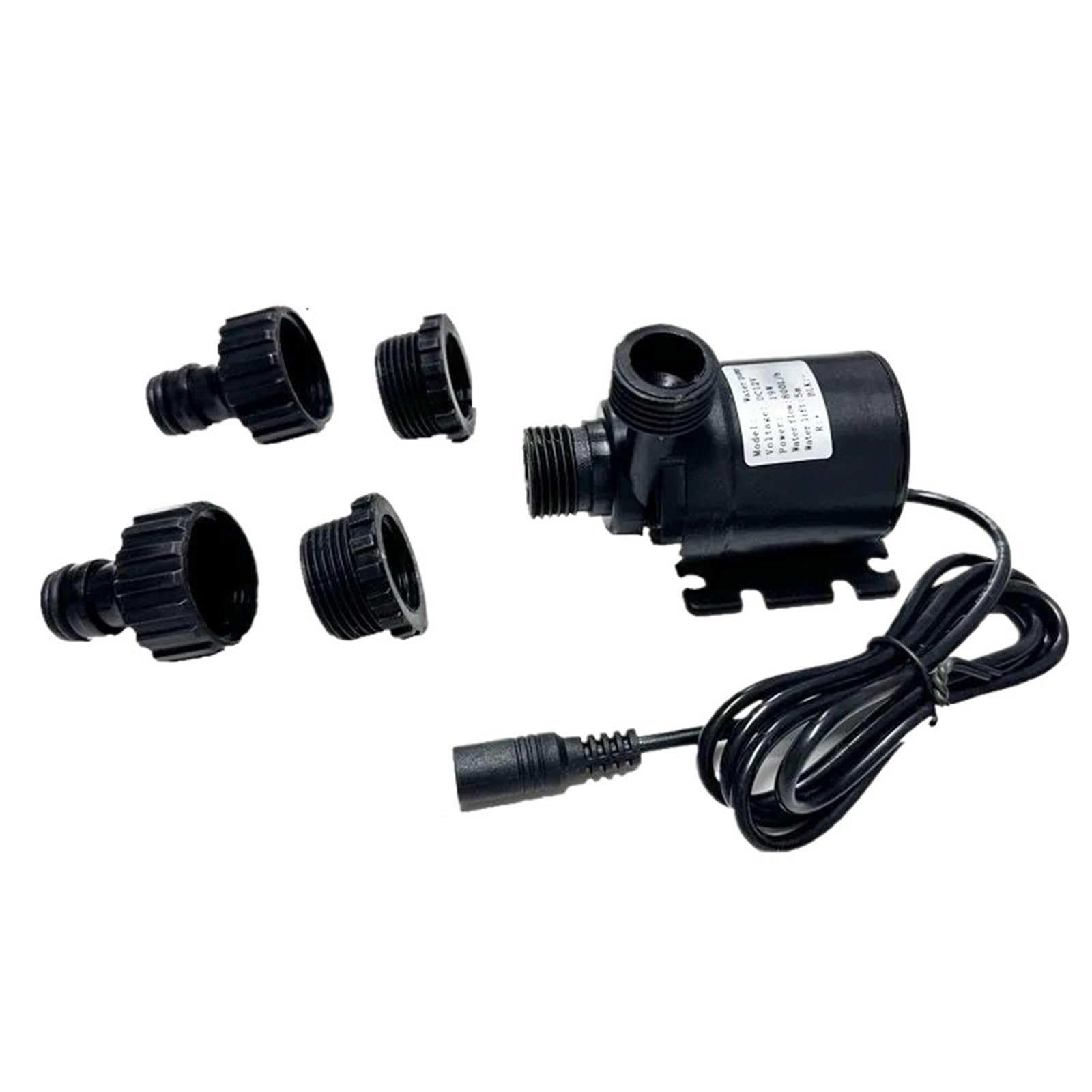 BONZMXDKHQ 12v Super Quiet Brushless Pump 24V 800L/H Brass Joint Underwater Fish Tank Circulating Waterproof Solar Submersible(12V Bare Wiring)