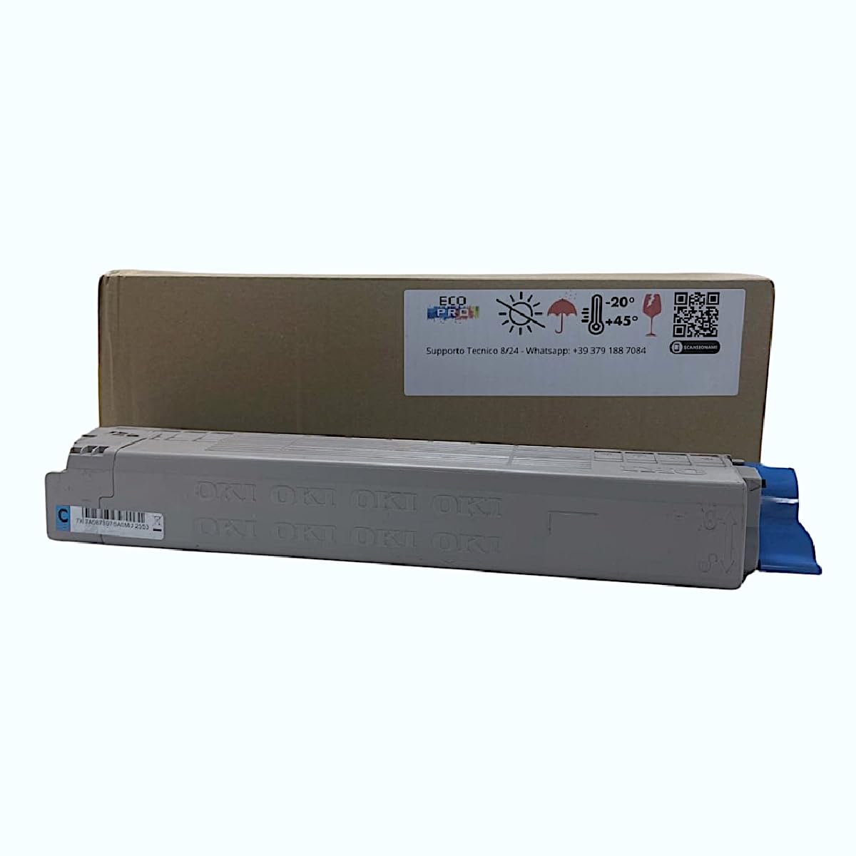 ECOPRO - Toner Rigenerato per le stampanti OKI MC873 MC 873 MC883 dn dnc dnx - Ciano - da 10.000 pag A4 - COD 45862816