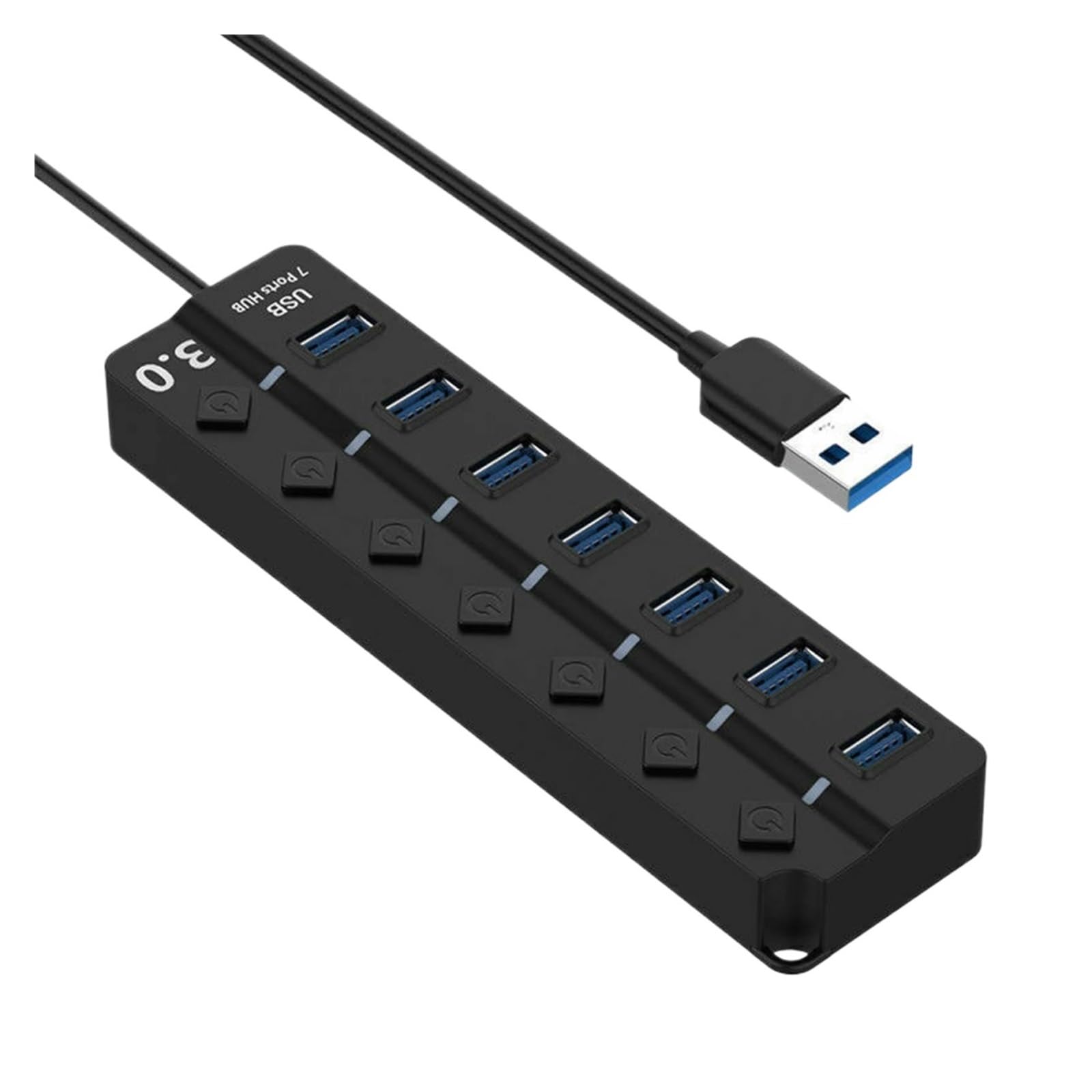 7/4-portowy Koncentrator USB 3.0 Z Wieloma Rozdzielaczami I Ładowarką Zasilacz Wiele Koncentratorów Ekspanderów Przełącznikiem Do Laptopa Technologia Szybkiego Bezpiecznego ładowania(A)