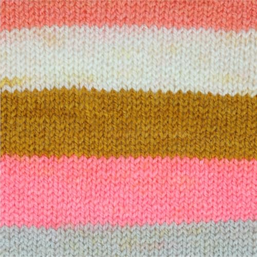 Image of Ganga Acrowools Spectrum Supersoft Knitting & Crochet Yarn | 100% Acrylic Wool Ball. Self patern Soft Hand Knitting Fancy Yarn to unleash creativity, perfect for Art & Craft, babywear, baby blanket, sweaters, ponchos, mufflers, socks, caps; threads works best with crochet hook needle; Avialable in multicolor (Pack of 1 ball = 100 grams).:; - (Pink Brown - STP004)