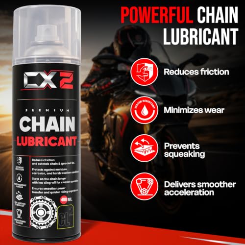 Image of CX2 Combo of CC1 Chain Lube (400 ml) and CL2 Chain Cleaner Spray for All Bikes (400 ml) | Chain Lube and Chain Cleaner | Bike Accessories All