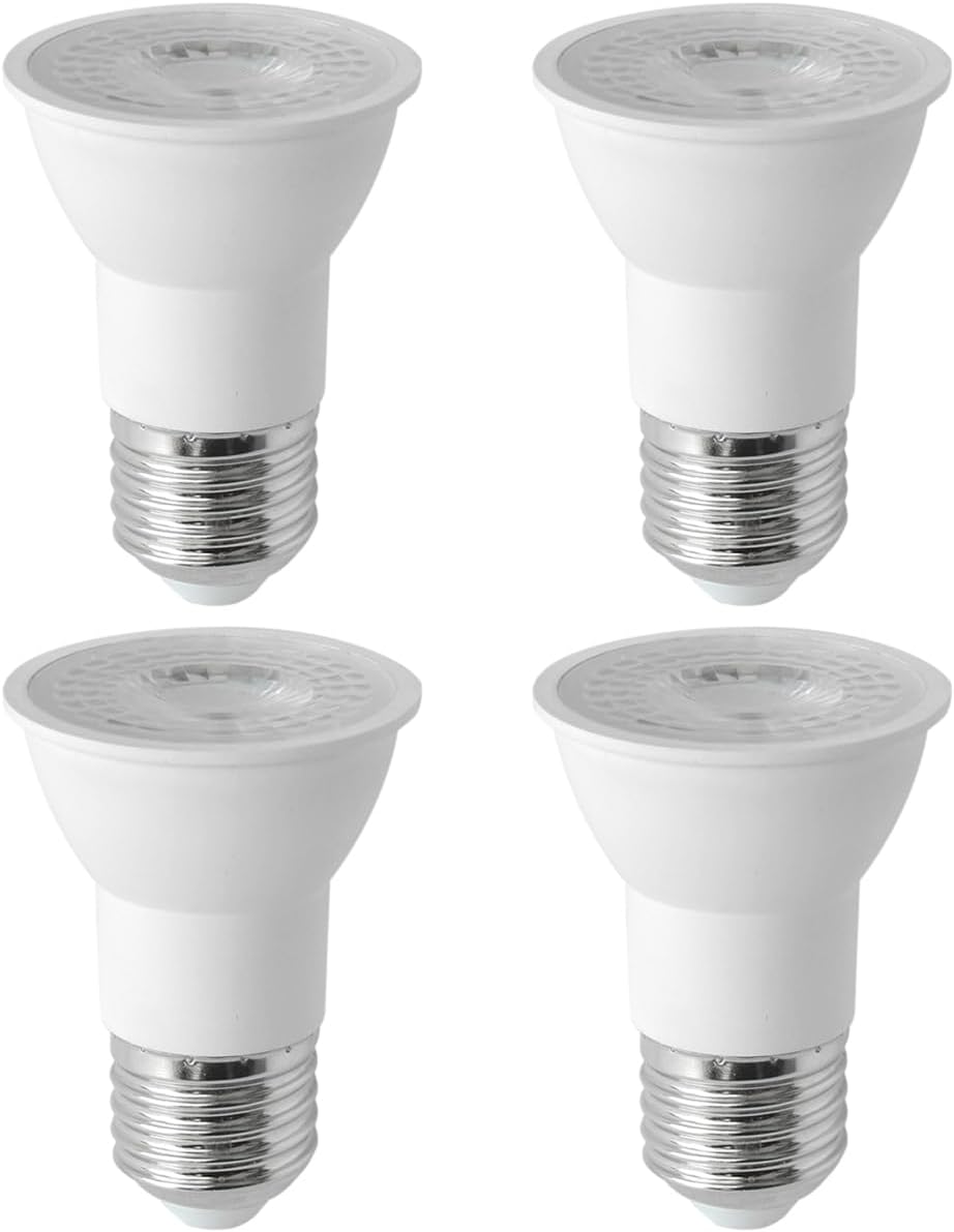 PAR16 LED Bulbs, 4 Pack Dimmable, 5.5W, 500LM, 50W Halogen Equivalent, LED Spotlight Bulbs, Recessed Lighting, E26 Base (Cold White 6500K)