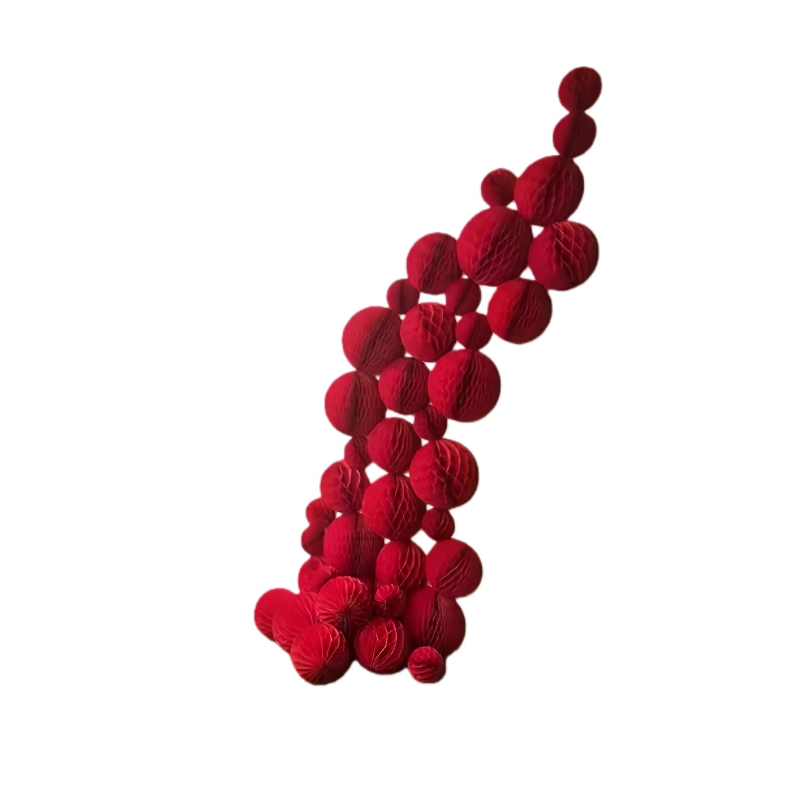 New Year Atmosphere Decorative Pendant Bubble Goldfish Kite Red Decoration Spring Festival Props (55 Pieces Set)