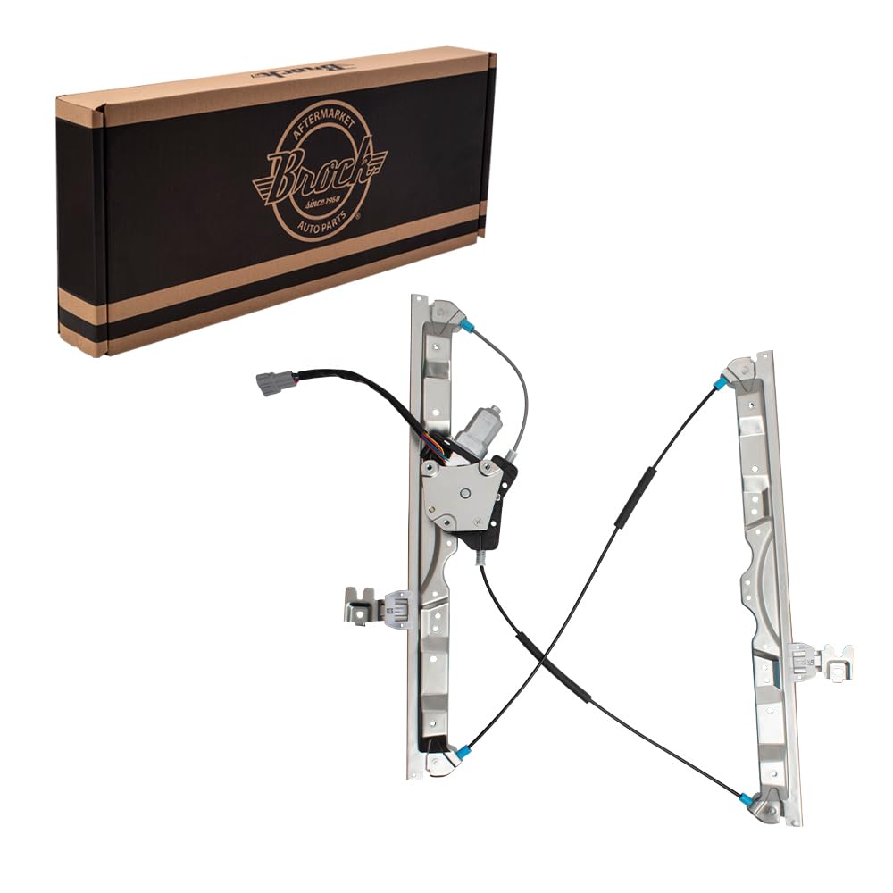 Brock Replacement Drivers Front Power Window Lift Regulator w/Motor Assembly Compatible with 04-15 Armada QX56 Titan Pickup Truck with One-Touch