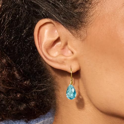 Ross-Simons 13.00 ct. t.w. Sky Blue Topaz Drop Earrings in 10kt Yellow Gold3