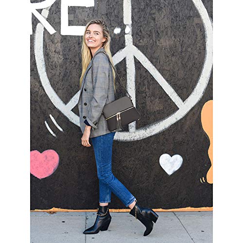Image of SG SUGU Lunar Lightweight Medium Dome Crossbody Bag Shoulder Bag with Tassel | Zipper Pocket | Adjustable Strap