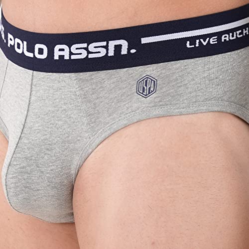 Image of U.S. Polo Assn. Men Logo Waistband Cotton Stretch IYAH Briefs - Pack of 2