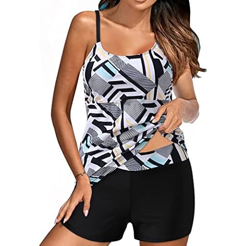 GULASISI Floral Printed High Waist Tankini Set Cover