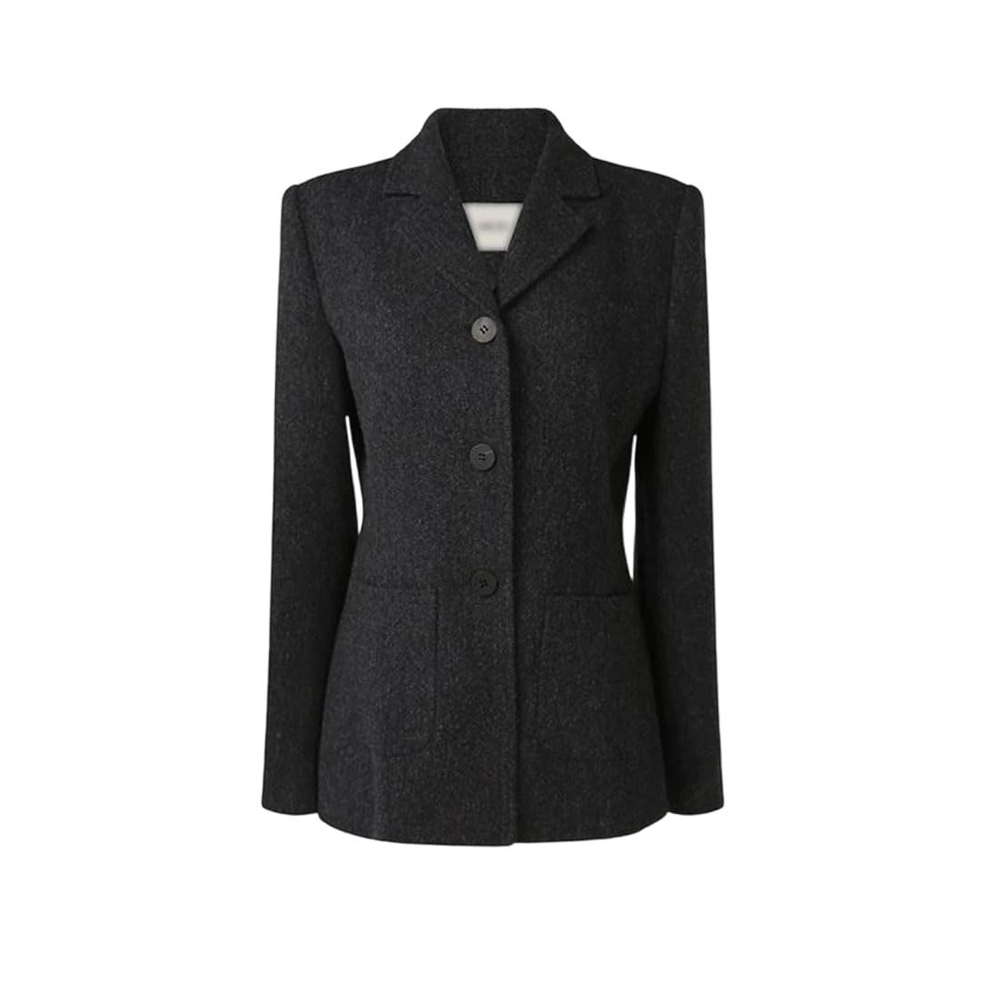 Womens Blazers For Women Notched Collar Pocket Single Breasted Coat Outerwear