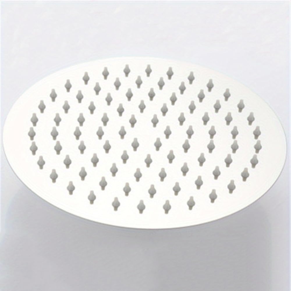 Cabezal de ducha Rociador superior de acero inoxidable Cabezal de ducha presurizado ultrafino Baño Lluvia Cascada Ducha Accesorios de baño, 10, pulgadas circular