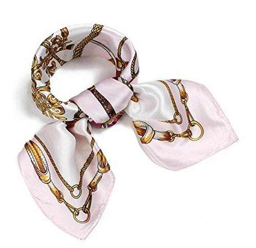 (ロージー)Rosy* 【シルク風 アンティーク調 スカーフ】お洒落 正方形 バッグ シュシュ ヘッドドレス ベルト ブレスレット 巻き方 アレンジ自由 トレンド pk