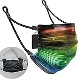 🥳 USB LADUNG - Die Maske lässt sich einfach über das mitgelieferte USB Kabel Laden und kann bis zu 6 Stunden durchgehend leuchten. Das vollständige Laden dauert etwa 2 Stunden.