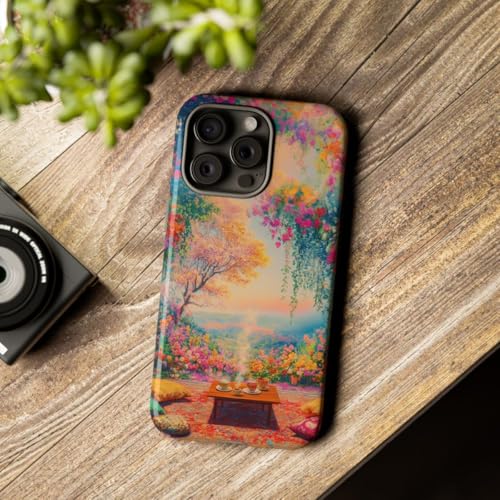Coque iPhone 15 Pro Max robuste fleurie pour protéger des rayures sans perdre de style