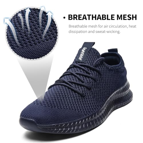 Image of Men's Walking Running Shoes Slip On Sneakers Non Slip Athletic Sports Tennis Fitness Casual Workout Gym Shoes Lightweight Trainers Fashion Soft Comfortable Shoe