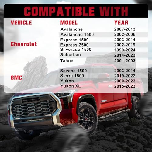 Image of BDFHYK 6x5.5 Hubcentric Wheel Spacers Thickness 2 Inch Compatible with Chevy 1999-2004 Silverado Avalanche Sierra 1500 Tahoe Escalade, 6x139.7mm 6 Lug M14x1.5 Studs & 78.1mm Hub Bore, Set of 4