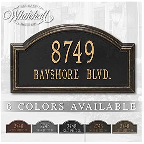 Whitehall Personalized Cast Metal Address Plaque Cover