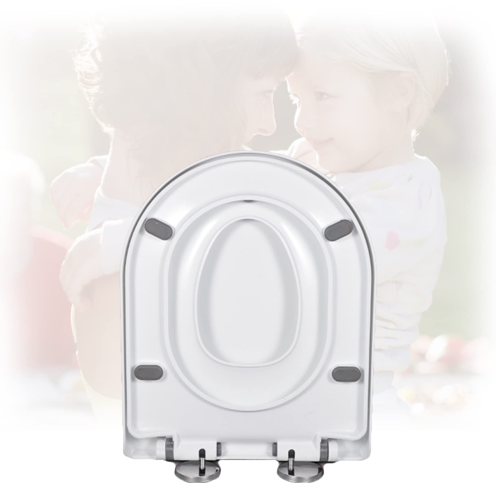 Dxpsxjl One Color Elongated Toilet Seat, Slow Close Cover Cover, Durable Plastic Seat, Easy Install And Clean Hinges, Adjustable Hinges Seat, Lightweight, Portable, User-Friendly, Universal, Never