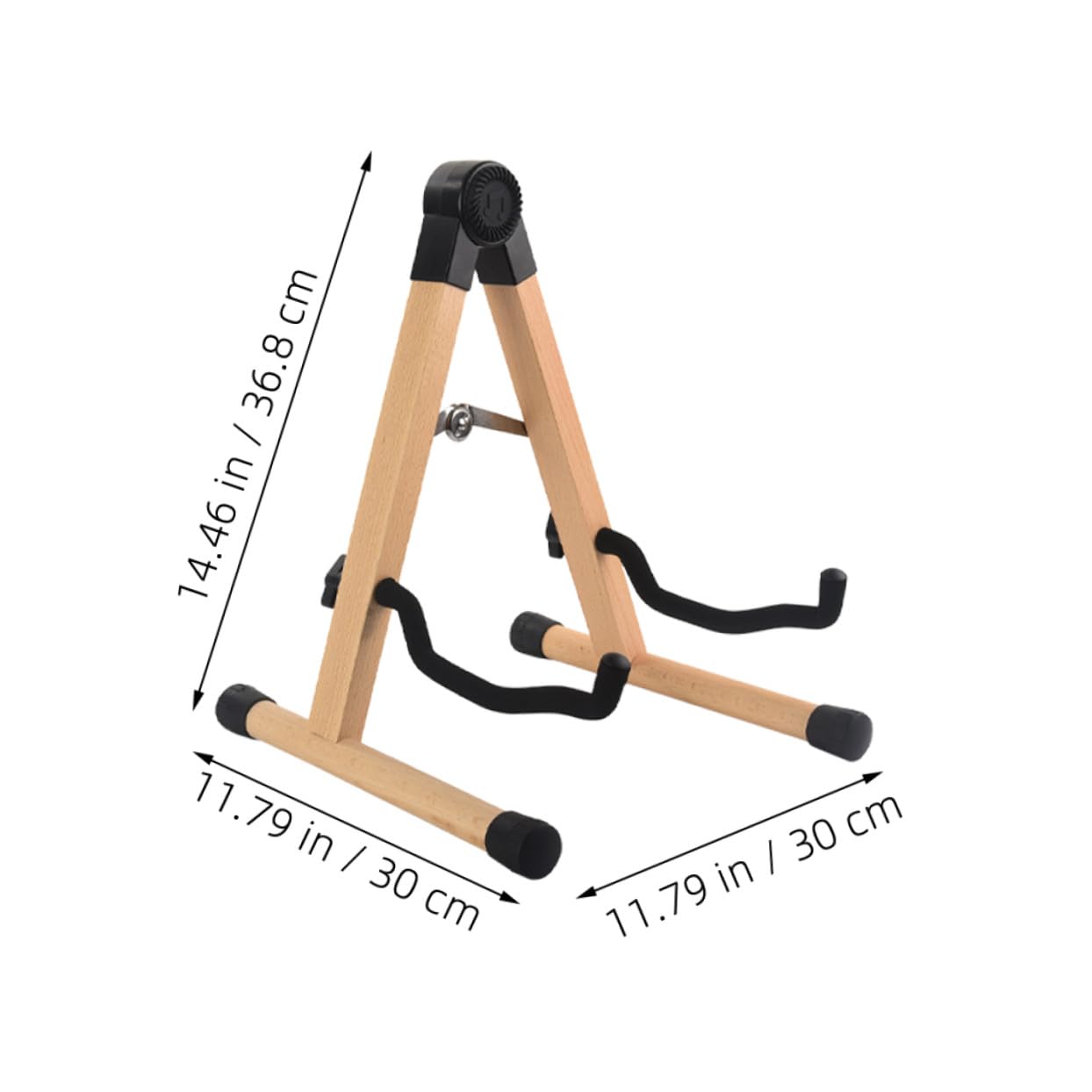 ERINGOGO Soporte y Estable de Madera Marrón Plegable de Guitarra Resistente al Desgaste Estructura en Forma Adecuado para Músicos Violín y Ukulele