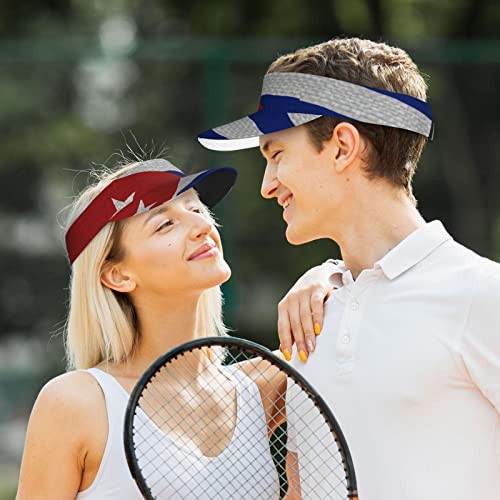 Image of Cute Funny Flag Hat Women Men Adjustable Flag Sport Sun Visor Hat Summer Fashion Sun Cap Beach Flag Hat