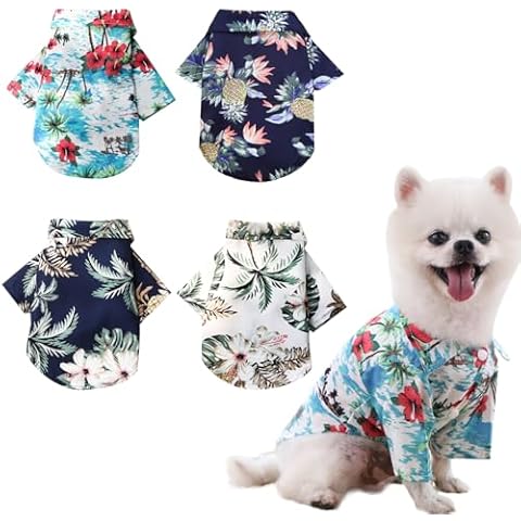TYXHXTF 4 Pack Hawaiian Dog T-Shirts Cover