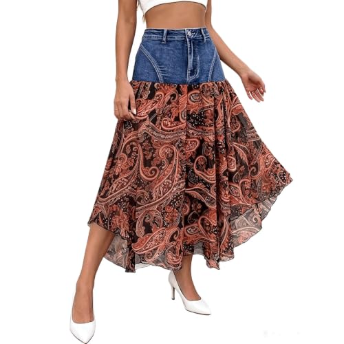 Jupe d'été patchwork idéale pour vos journées à la plage et looks bohèmes