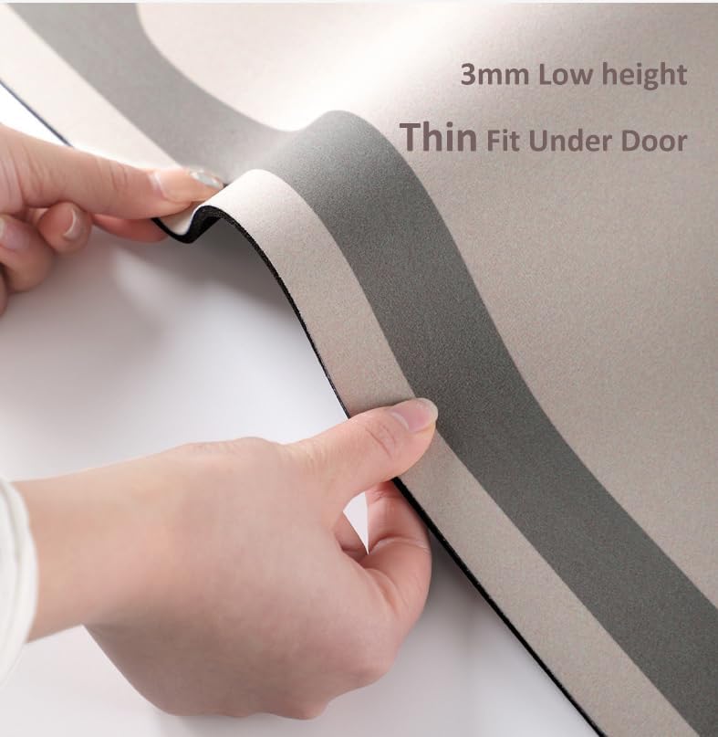 Miniatura 7 de MUGINYU Alfombra de Baño de Piel de Vaca de Secado Rápido, Decoración del Hogar Baño Occidental Granja Absorbente Alfombras de Baño Antideslizantes