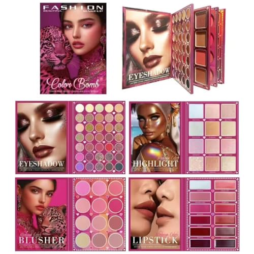 Miss Demi All In One Makeup Palette Set, Eyeshadows+Highlights+Blushes+Contours+Lipstick for Complete Beauty Looks, Neutral Cream & Powder, Crease-Proof Wear,...