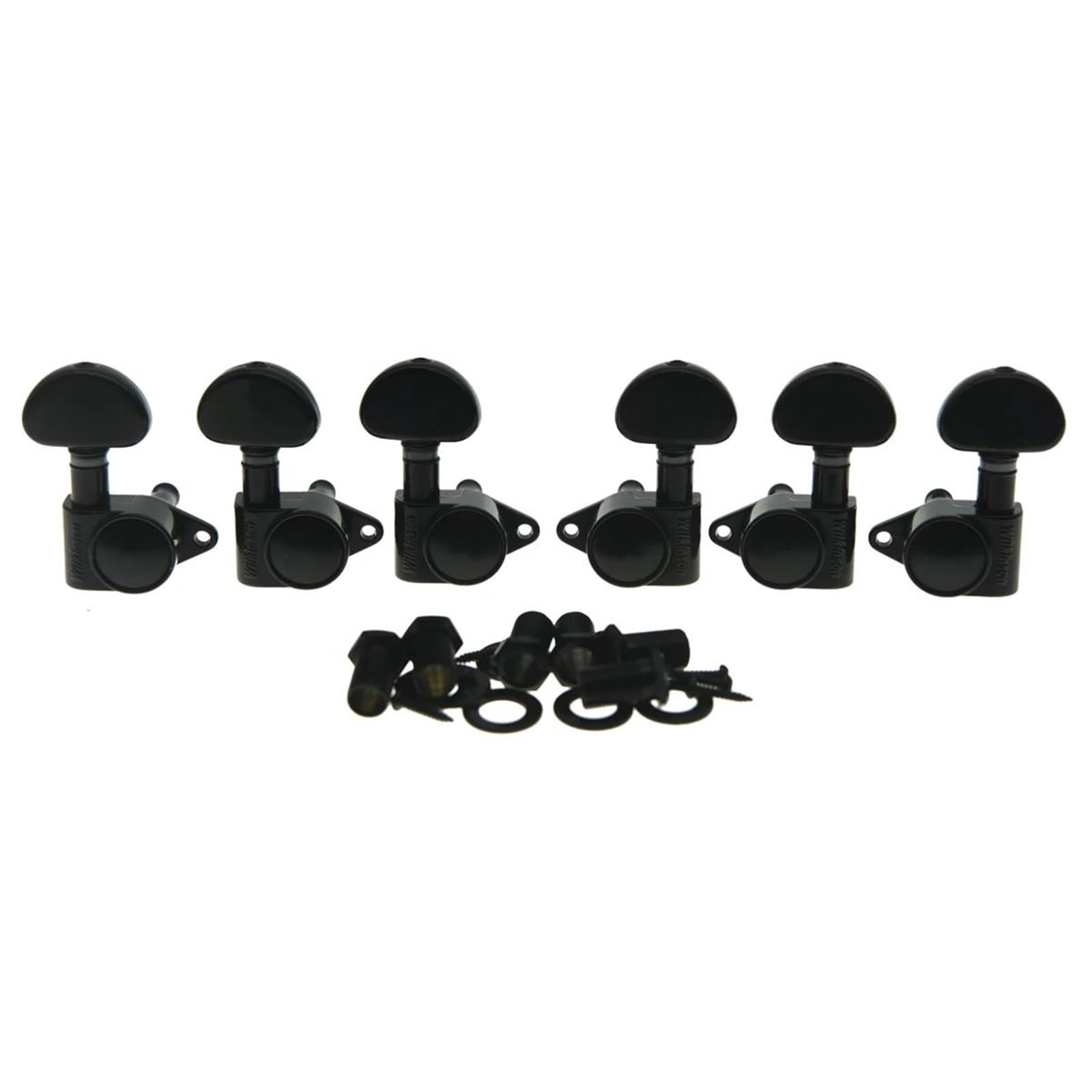 Guitar Tuning Pieces Full Size Sealed Guitar Tuners Tuning Keys Pegs Guitar Machine Heads(Black)