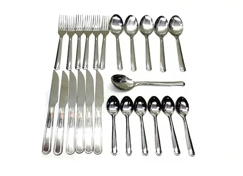 Conjunto De Talheres Faqueiro Aço Inox 24 Peças