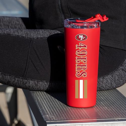 Image of Rico Industries NFL Football 24oz Stainless Steel Tumbler with Lid and Dual Functioning Lid