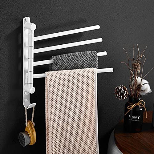 Barre à serviettes brossée couleur or pour rangement mural douche