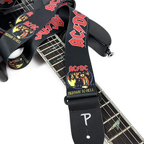 P Perri’s Leathers Ltd. LPCP-8014 ACDC 2″ Polyester Guitar Strap - Les Beatles, Paul McCartney, John Lennon, RIngo Starr, George Harrison P Perri's Leathers Ltd. LPCP-8014 ACDC 2" Polyester Guitar Strap – Image 5