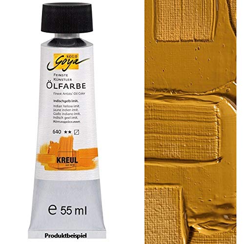 Kreul 33507 - Solo Goya Feinste Künstlerölfarbe, lichter ocker 55 ml Tube, buttrig vermalbar, cremige Konsistenz, glänzend auftrocknend mit hervorragender Leuchtkraft