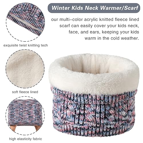 Jastore 3 PCS Kids Girls Boys Winter Hat Gloves Scarf Set4