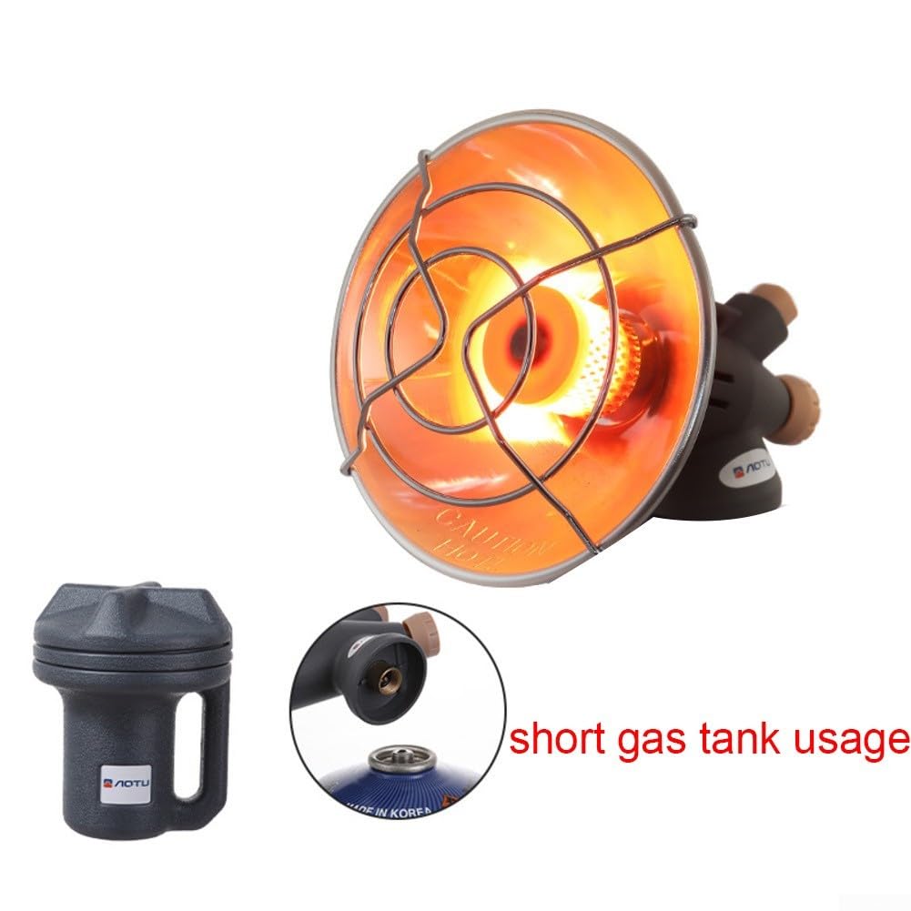 Chauffage électrique à gaz avec base pliable portable, niveaux de chaleur réglables pour le camping, la pêche et la terrasse (B)